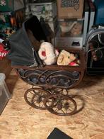 antieke poppenwagen groot. inc. beren, Ophalen of Verzenden
