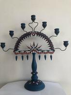 Vintage Zweedde handbeschilderde houten kandelaar (Småland), Geen, Ophalen of Verzenden, Zo goed als nieuw, 75 cm of meer