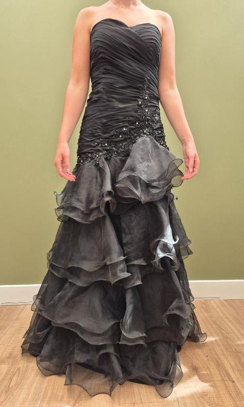 Galajurk/Gelegenheidsjurk Zwart, Kleding | Dames, Gelegenheidskleding, Zo goed als nieuw, Galajurk, Maat 42/44 (L), Zwart, Ophalen of Verzenden
