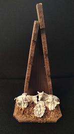 Vintage Italiaanse Kerststal Nativity wit celluloid plastic, Antiek en Kunst, Antiek | Religie, Verzenden
