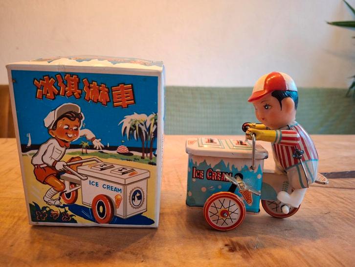 Vintage Blikken Speelgoed Ijsverkoper, Antiek en Kunst, Antiek | Speelgoed, Ophalen of Verzenden