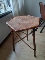 Vintage bamboe theetafel zeshoekig, 65cm hoog, Ophalen, Overige materialen, Gebruikt, Vintage