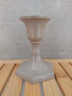 Kleine metalen kandelaar taupe, Gebruikt, Ophalen of Verzenden, Metaal, Kandelaar