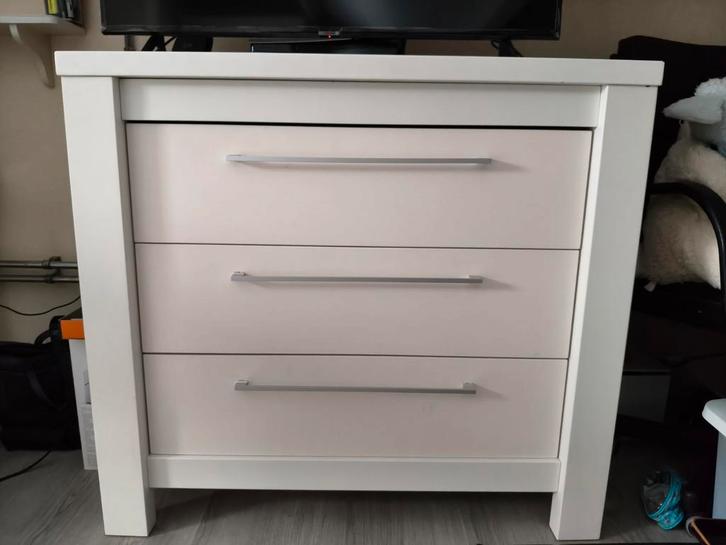 Commode met 3 lades - Wit, Huis en Inrichting, Kasten | Kledingkasten, Zo goed als nieuw, Minder dan 100 cm, Minder dan 50 cm