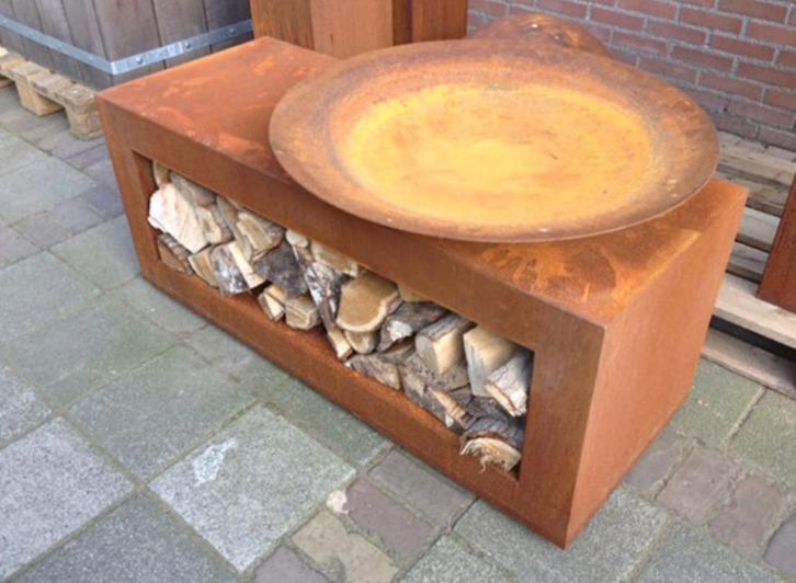 Cortenstalen vuurschaal, Tuin en Terras, Vuurschalen, Nieuw, Ophalen