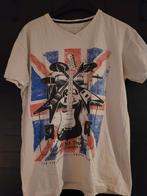 Tshirt gitaar Engelse vlag maat S, Kleding | Heren, Wit, Ophalen of Verzenden, Gedragen, Maat 46 (S) of kleiner