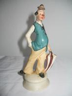 Beeldje Clown Paraplu + Hoedje Vintage, Verzamelen, Ophalen of Verzenden, Zo goed als nieuw, Mens