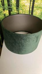 Groene velvet lampenkap, Huis en Inrichting, Lampen | Lampenkappen, Ophalen of Verzenden, Zo goed als nieuw, Rond, 25 tot 50 cm