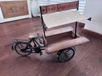 Antieke handgemaakte miniatuur bakfiets, Antiek en Kunst, Ophalen of Verzenden