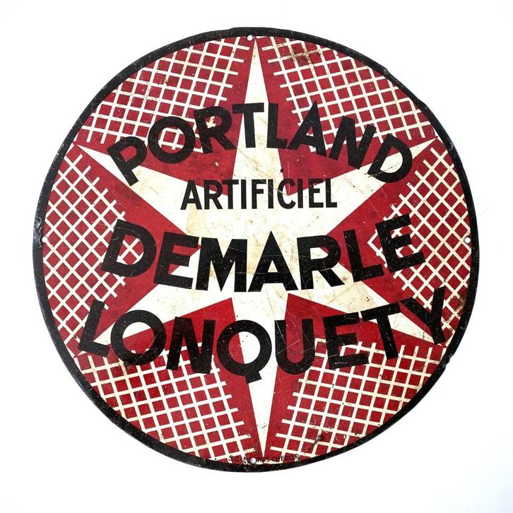 Portland blikken reclamebord., Verzamelen, Merken en Reclamevoorwerpen, Gebruikt, Reclamebord, Ophalen of Verzenden