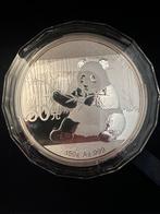 China panda 150 gram ( 5 oz) silver proof 2017, Ophalen of Verzenden, Zilver
