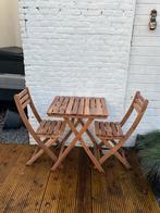 Inklapbare Ikea Eettafel met Stoeltjes, Tuin en Terras, Tuinsets en Loungesets, 2 zitplaatsen, Gebruikt, Eettafel, Ophalen of Verzenden