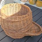 Brocante uien aardappel mand voorraad, Huis en Inrichting, Ophalen, Gebruikt, Rechthoekig, Riet