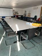 Grote vergadertafel in meerdere delen met stoelen, Ophalen of Verzenden, Gebruikt