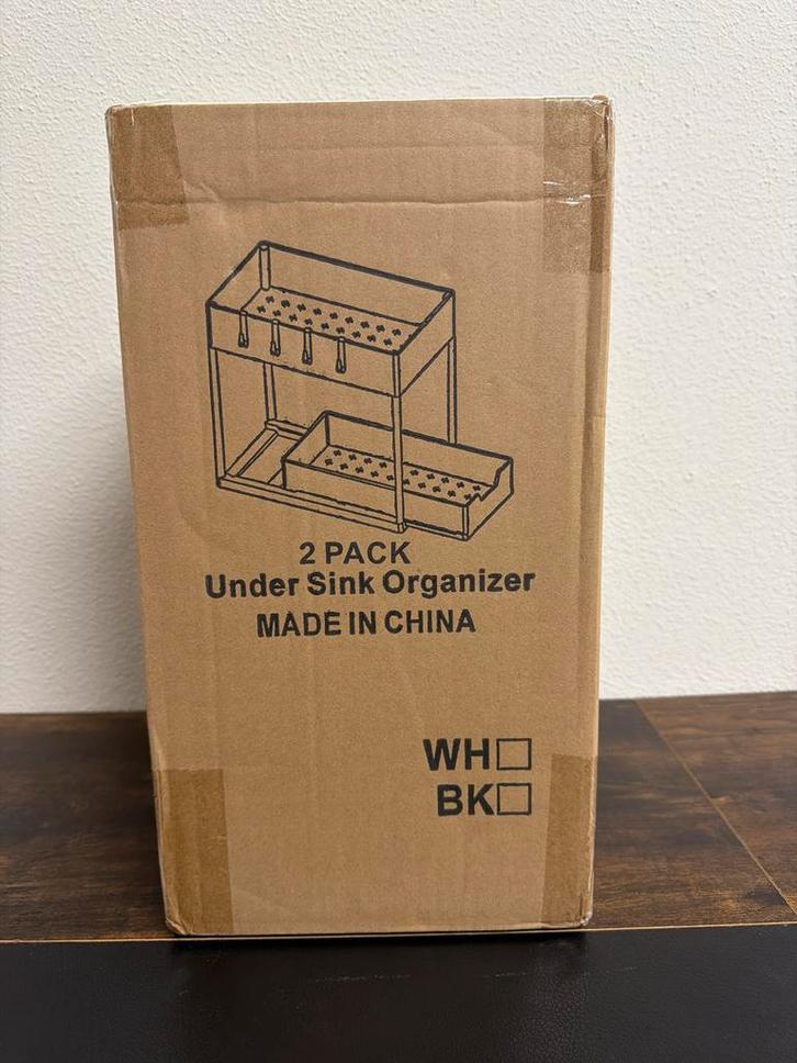 2x Onder Gootsteen Rekje - 2 Niveaus, Huis en Inrichting, Keuken | Keukenbenodigdheden, Nieuw, Ophalen of Verzenden