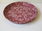 Vintage metalen dienblad rood met witte bloemetjes, Huis en Inrichting, Woonaccessoires | Dienbladen, Ophalen of Verzenden, Zo goed als nieuw