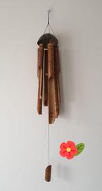 Windgong, windspel, hout, bamboe, Tuin en Terras, Tuinwanddecoratie, Ophalen of Verzenden, Nieuw