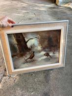 Olieverf schilderij met fazanten, Ophalen of Verzenden