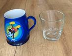 Donald duck glas miskey mouse mok / pul disney, Ophalen of Verzenden, Donald Duck, Zo goed als nieuw, Servies