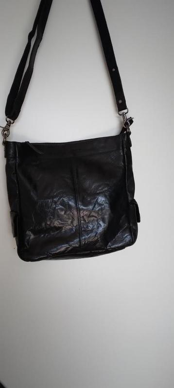 Zwart leren schoudertas spikes&sparrow beschikbaar voor biedingen