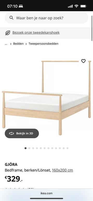 Ikea gjora bedframe met lattenbodems