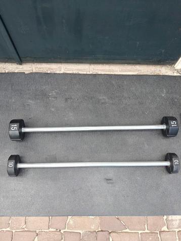 Lifemaxx polyurethaan (rubber) 10 en 15 kg halterstangen beschikbaar voor biedingen