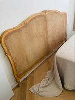 Frans vintage hoofdborden– rotan & sierhout (3 stuks), Ophalen, Gebruikt, Beige, Tweepersoons