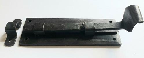 150 mm lange deur of raam grendel smeedijzer zwart, Doe-het-zelf en Verbouw, Hang- en Sluitwerk, Nieuw, Overige typen, Ophalen of Verzenden