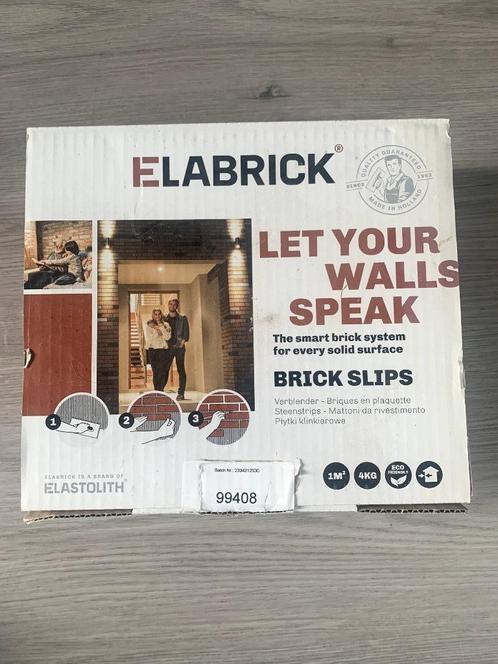 3 dozen nieuwe Elastolith / Elabrick Steenstrips Alaska wit, Doe-het-zelf en Verbouw, Metselstenen, Nieuw, Bakstenen, Verzenden
