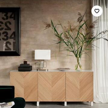 Ikea besta kast wit met Hedeviken eikenfrontjes - afbeelding 1