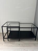 Mooie glazen, zwarte salontafel!, Huis en Inrichting, Tafels | Salontafels, Ophalen, 50 tot 100 cm, Glas, Zo goed als nieuw