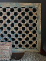 Oosters  houtgesneden wand paneel India sleets bohemian, Ophalen
