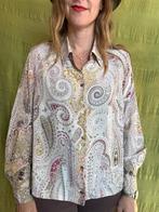 Vintage blouse, maat 38/40 - M/L - patroon - 90's, Maat 38/40 (M), Delmod, Ophalen of Verzenden, Gedragen