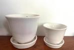 Hangpot hangbloempot vintage wit Set, Antiek en Kunst, Antiek | Keramiek en Aardewerk, Ophalen of Verzenden