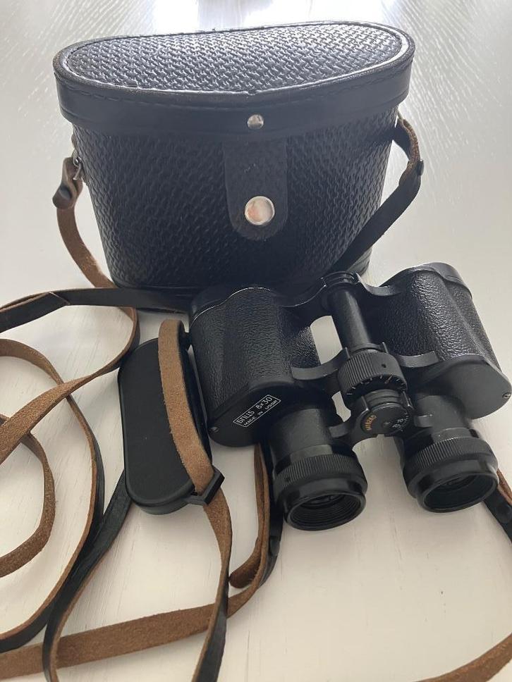 Sovjet verrekijker BPC5 8x30 uit 1984 met accessoires, Audio, Tv en Foto, Optische apparatuur | Verrekijkers, Gebruikt, Porro (met knik)