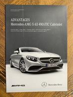 Prod. info brochure Mercedes-AMG S63 AMG cabriolet A217 2015, Nieuw, Mercedes-Benz, Mercedes, Ophalen of Verzenden