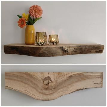 Beukenhouten wandplank zwevend schap 69cm incl.mont.pennen beschikbaar voor biedingen