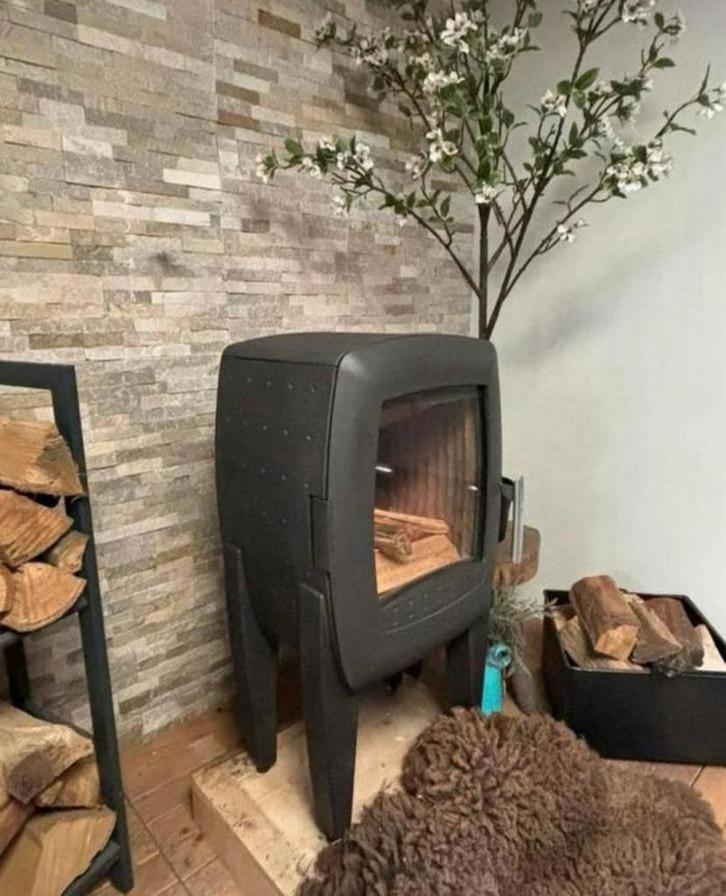 Gietijzeren Houtkachel 6kW - Zo Goed Als Nieuw, Huis en Inrichting, Kachels, Zo goed als nieuw, Vrijstaand, Houtkachel, Hout, Ophalen