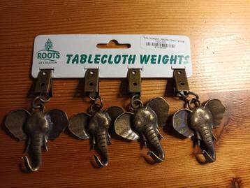 Tafelkleed gewichtjes van messing (olifant) beschikbaar voor biedingen