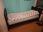 1 persoons bed te koop, zwart hout., Huis en Inrichting, Slaapkamer | Bedden, Ophalen, Gebruikt, 90 cm, Eenpersoons
