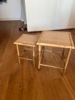 Leuke rotan bijzettafeltjes set, Huis en Inrichting, Tafels | Bijzettafels, Ophalen, Minder dan 45 cm, Minder dan 55 cm, Gebruikt