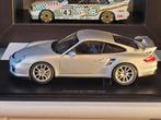 Autoart Porsche 911 997 GT2 zilver zie omschrijving, Ophalen of Verzenden, Zo goed als nieuw, Auto, Autoart