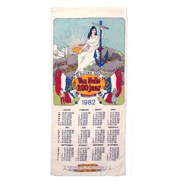 Van Nelle keukendoek kalender uit 1982. beschikbaar voor biedingen