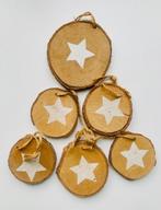 Houten kersthangers (6), Diversen, Kerst, Ophalen of Verzenden, Zo goed als nieuw