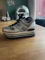 Hogan Zilver leren plateau Sneakers, Overige kleuren, Verzenden, Sneakers of Gympen, Hogan