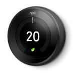 Google Nest Thermostaat zwart, Doe-het-zelf en Verbouw, Thermostaten, Ophalen of Verzenden, Slimme thermostaat, Zo goed als nieuw