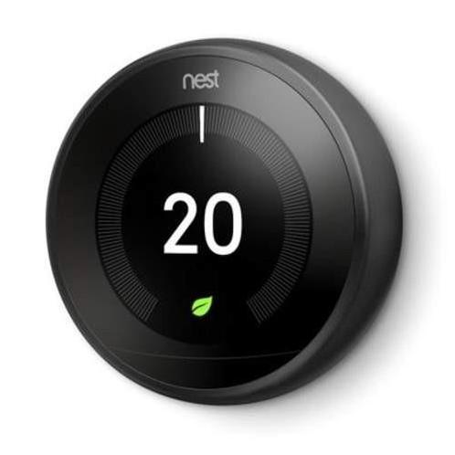 Google Nest Thermostaat zwart, Doe-het-zelf en Verbouw, Thermostaten, Zo goed als nieuw, Slimme thermostaat, Ophalen of Verzenden