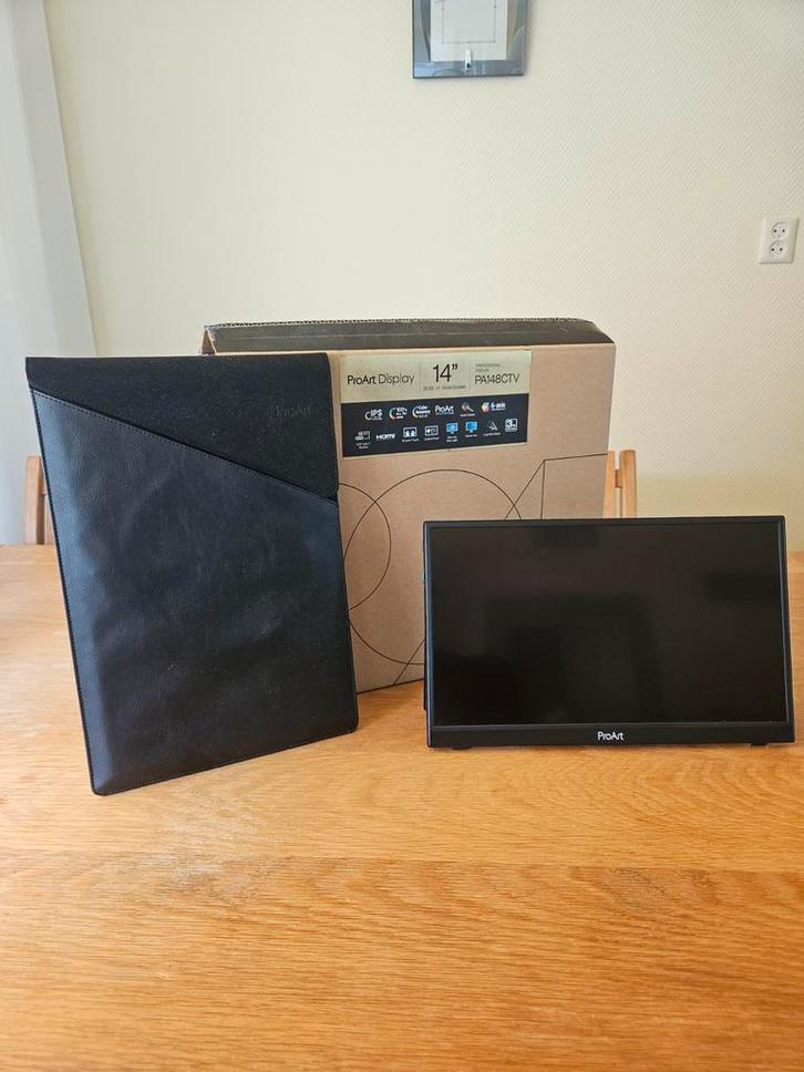 ASUS ProArt PA148CTV Portable Monitor Zwart Kleur accuraat, Computers en Software, Monitoren, Zo goed als nieuw, 60 Hz of minder
