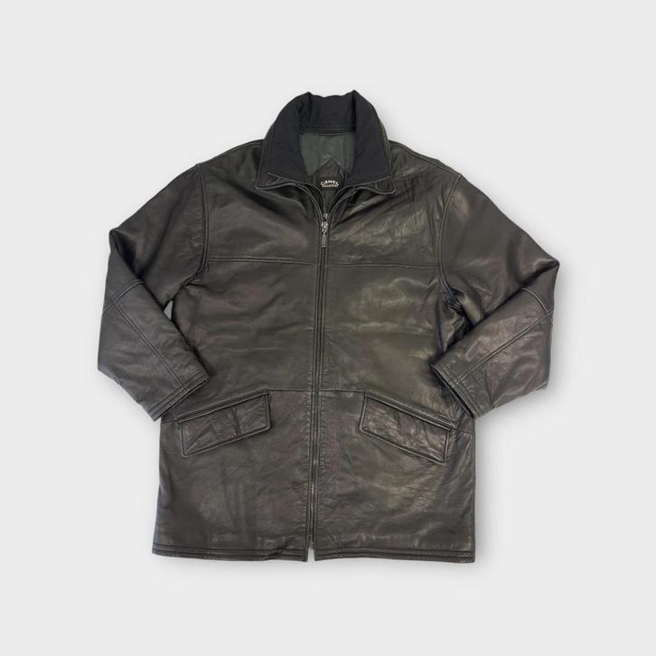 Camel Collection heren jas maat XL (100% leer), Kleding | Heren, Jassen | Winter, Gedragen, Maat 56/58 (XL), Zwart, Ophalen of Verzenden