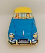 Vintage blauwe Porsche 356 blikken modelauto, Ophalen of Verzenden, Gebruikt, Auto, Overige merken